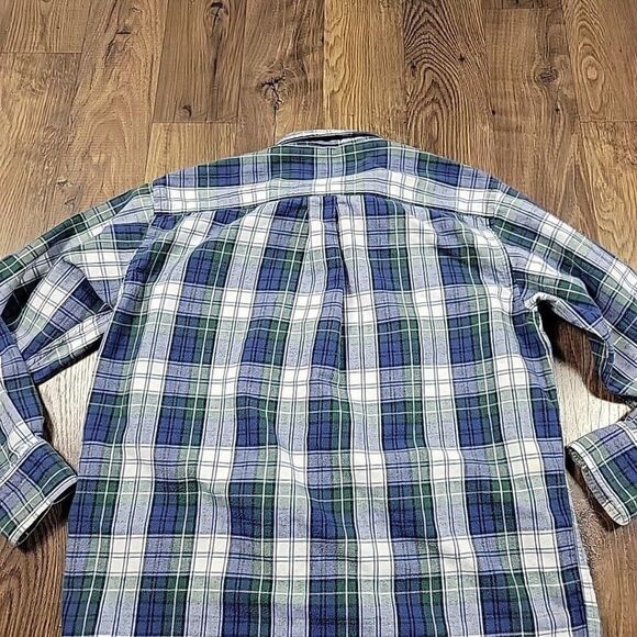 Cabelas Shirt Mens Medium Long Sleeve Button Front Pocket Outdoors Plaid FLAW - Picture 8 of 8